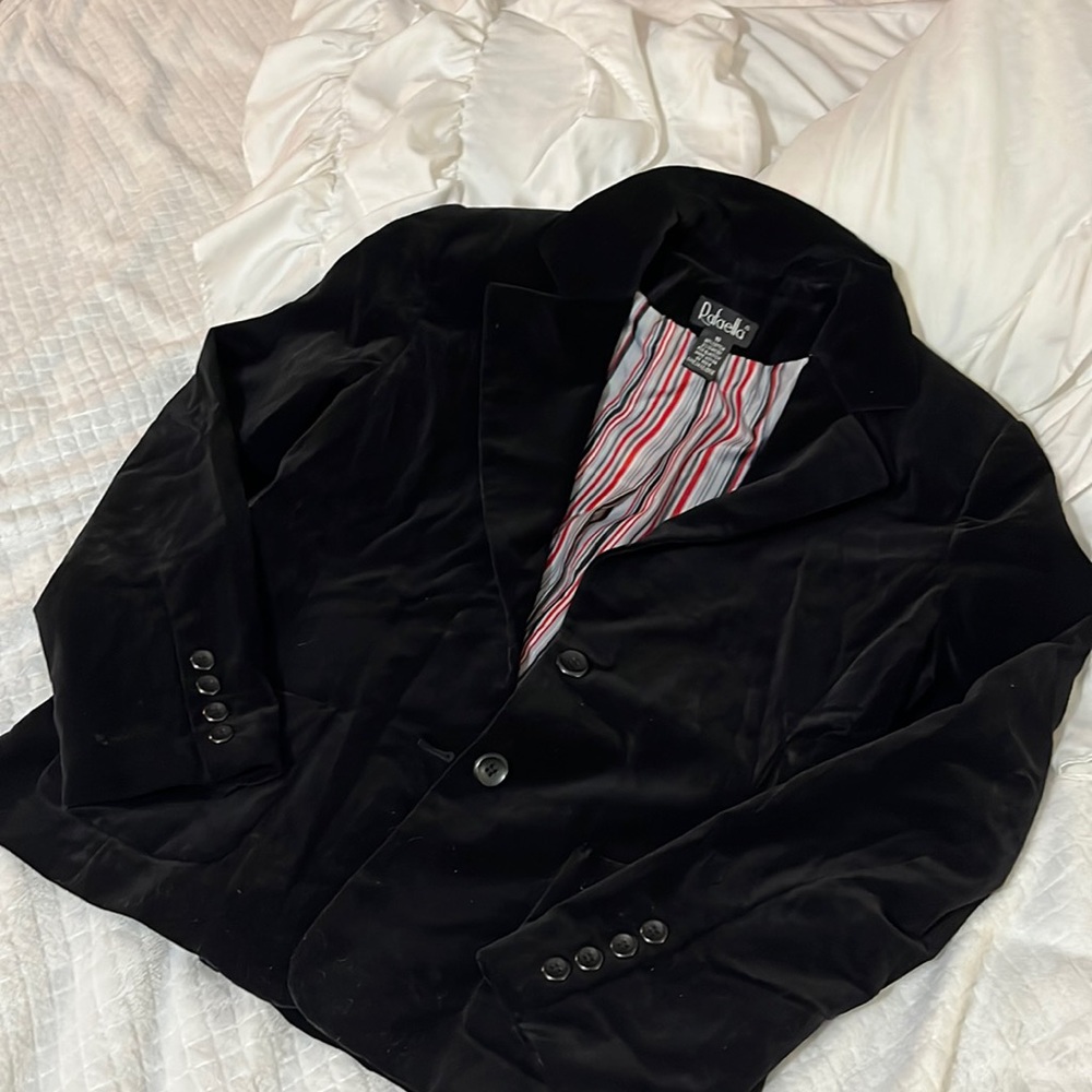 CLASSY black Velvet jacket - size 10